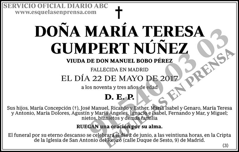 María Teresa Gumpert Núñez
